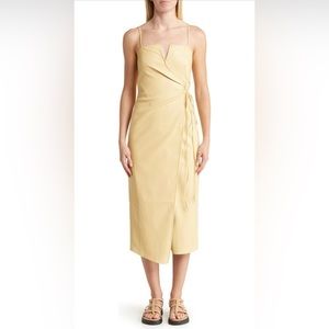 Nanushka Anubi Margarine Wrap Midi Dress